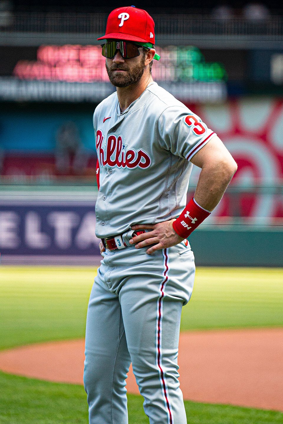Bryce_Harper_Stare_Down_Pregame_from_Nationals_vs._Phillies_at_Nationals_Park,_May_13th,_2021_...jpg