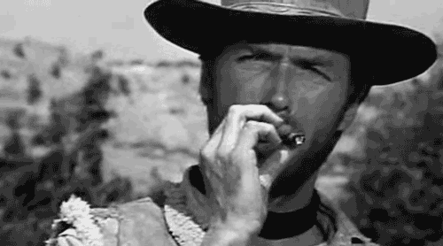 clint eastwood smoking.gif