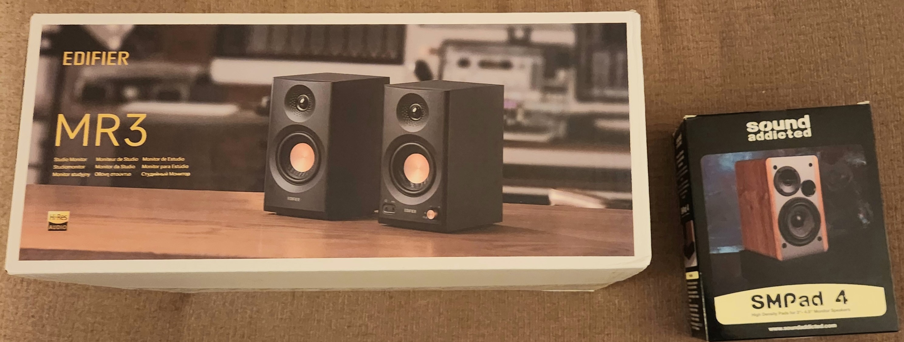Edifier MR3 Powered Studio Monitors and Acoustic Foam Pads.jpg